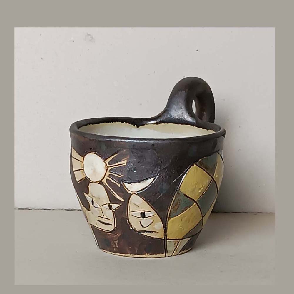 Tasse mit Mondschildkröte und Sonnenschildkröte für Individualisten